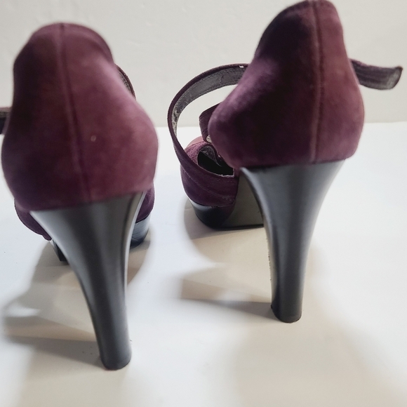 Marc Fisher Suzy Purple Strappy Mary Jane Pump High Heel 6 1/2 - Picture 6 of 16